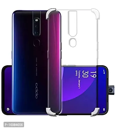 RRTBZ Oppo F11 Pro Case Back Cover [Drop Defense Series] Full Body Protective Soft Phone Mobile Cover with Screen Camera Protection Compatible for Oppo F11 Pro (Transparent)-thumb2