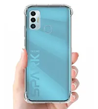 RRTBZ Soft Flexible Silicone Transparent Back Cover Compatible for Tecno Spark 7 / Spark 7T-thumb3