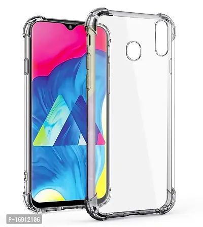 RRTBZ Soft Flexible Side Transparent Back Cover Compatible for Samsung Galaxy M20