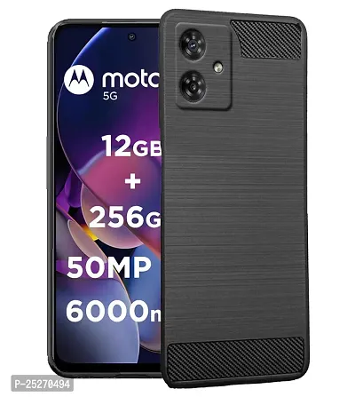 Rrtbz Soft Armor Back Case Compatible For Motorola G54 5G / Motorola Moto G54 -Black