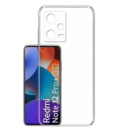 RRTBZ Transparent Soft Silicone TPU Flexible Back Cover Compatible for Redmi Note 12 Pro Plus 5G / Redmi Note 12 Pro+