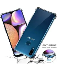 RRTBZ Transparent Soft Silicone TPU Flexible Back Cover Compatible for Samsung Galaxy A10s-thumb1