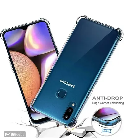 RRTBZ Transparent Soft Silicone TPU Flexible Back Cover Compatible for Samsung Galaxy A10s-thumb2