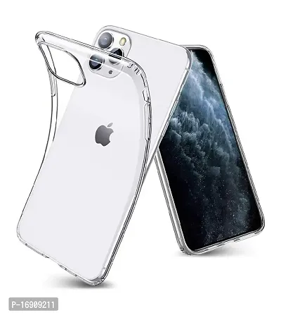 RRTBZ Transparent Soft Silicone TPU Flexible Back Cover Compatible for iPhone 11 Pro-thumb2