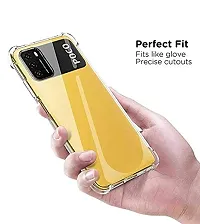 RRTBZ Soft Flexible Silicone Back Cover (Poco M3, Transparent Case + Screen Guard)-thumb3