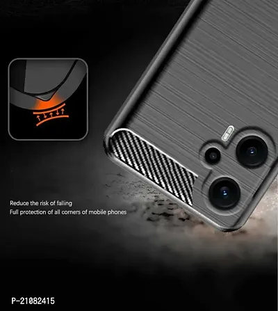 RRTBZ Soft Armor Back Case Compatible for Poco F5 5G -Black-thumb3