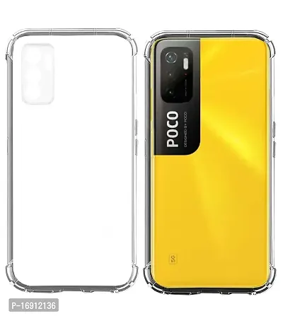 RRTBZ Soft Flexible Silicone Transparent Back Cover Compatible for Xiaomi Poco M3 Pro 5G-thumb2