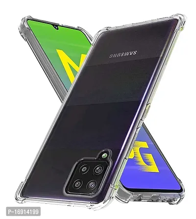 RRTBZ Transparent Soft Silicone TPU Flexible Back Cover Compatible for Samsung Galaxy M42 5G-thumb2