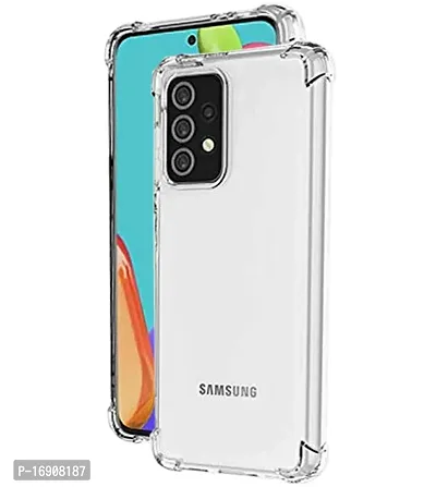 RRTBZ Soft Flexible Silicone Transparent Back Cover Compatible for Samsung Galaxy A52