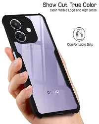 Oppo A3x 5G Camera Protection Clear Back Bumper Eagle Back Case Cover PC TPU Compatible for Oppo A3x 5G Black-thumb3