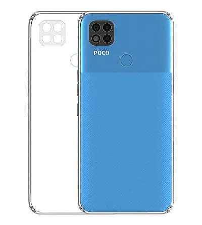 RRTBZ Soft Silicone Flexible Transparent Back Cover Compatible for Poco C31 / Redmi 9 Activ