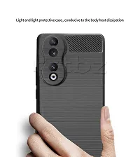 Stylish Silicon Back Cover Compatible For Honor 90 5G -Black-thumb3