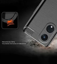 RRTBZ Soft Silicon Armor Back Case Cover Compatible for Reno 8T / Reno8 T 5G (Carbon Armor)-thumb1