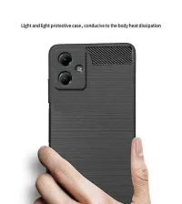 Stylish Silicon Back Cover Compatible For Motorola Moto G14 / Motorola G14 -Black-thumb3