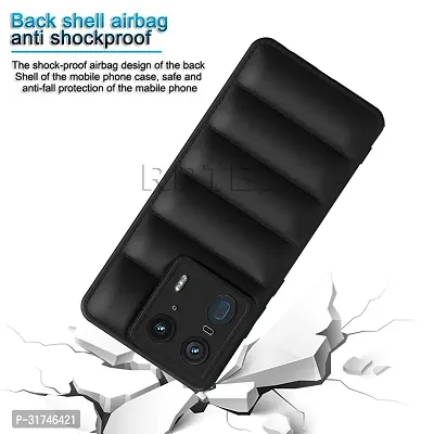 Silicon Puff Case with Camera Protection Compatible for Motorola Edge 50 Ultra 5G -Black-thumb5