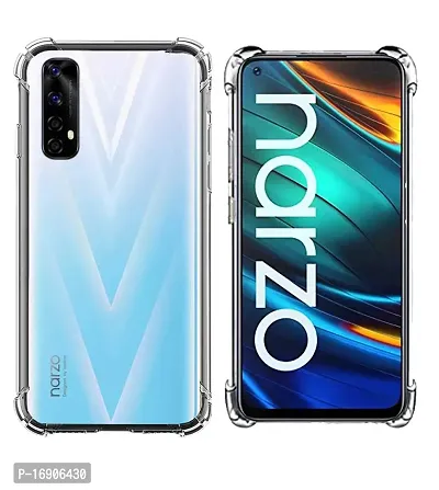 RRTBZ Transparent Soft Silicone TPU Flexible Back Cover Compatible for Realme Narzo 20 Pro/Realme 7-thumb2