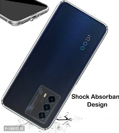 RRTBZ Transparent Soft Silicone TPU Flexible Back Cover Compatible for IQOO Z5 5G with Earphone-thumb4