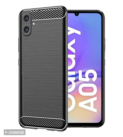 Stylish Silicon Back Cover Compatible For Samsung Galaxy A05 -Black