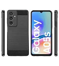 Rrtbz Soft Armor Back Case Compatible For Samsung Galaxy A05S -Black-thumb1