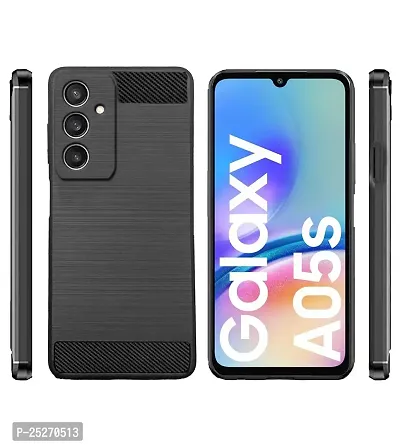 Rrtbz Soft Armor Back Case Compatible For Samsung Galaxy A05S -Black-thumb2