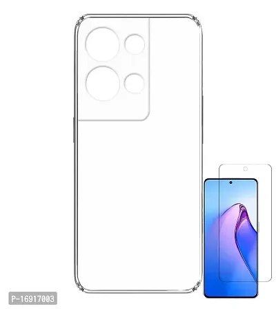 RRTBZ Soft Silicon TPU Case Cover for Oppo Reno8 5G / Reno 8 Transparent-thumb4