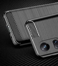 RRTBZ Carbon Fiber Armor Shock Proof TPU Back Case Cover for Realme 10 Pro+ 5G / Realme 10 Pro Plus -Black-thumb4