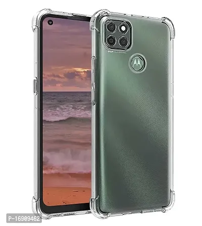 RRTBZ Transparent Soft Silicone TPU Flexible Back Cover Compatible for Motorola Moto G9 Power