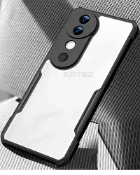 Vivo V40 V40 Pro T3 Ultra Camera Protection Shockproof Clear Back Eagle Back Case Cover PC TPU Compatible for Vivo V40 5G V40 Pro 5G T3 Ultra 5G with UV Tempered Screen Guard Black-thumb2