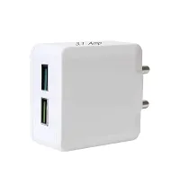 RRTBZ Dual Port Wall Charger with 3.1 Amp Power Supply Compatible for All Android and iOS Devices with Micro USB Cable | Mobile Charger | Power Adapter | Wall Charger-thumb3