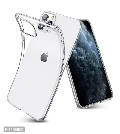 RRTBZ Soft Flexible Silicone Transparent Back Cover Compatible for iPhone 11 Pro-thumb2