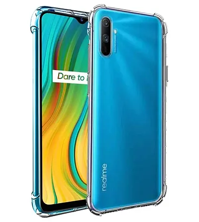 RRTBZ Transparent Soft Silicone TPU Flexible Back Cover Compatible for Realme C3