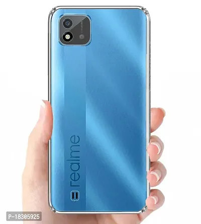 RRTBZ Transparent Soft Silicone TPU Flexible Back Cover Compatible for Realme C11 2021 with OTG Adapter and Data Cable-thumb3