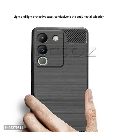 Rrtbz Soft Armor Back Case Compatible For Vivo Y200 5G -Black-thumb4