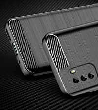 RRTBZ Carbon Fiber Shock Proof TPU Back Case Cover Compatible for Nokia G60 5G -Black-thumb4