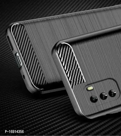 RRTBZ Carbon Fiber Shock Proof TPU Back Case Cover Compatible for Nokia G60 5G -Black-thumb5