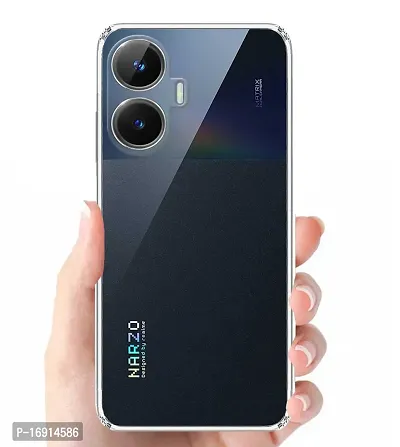 RRTBZ Soft Silicone TPU Flexible Back Cover Compatible for Realme Narzo N55 with OTG Adapter-thumb3