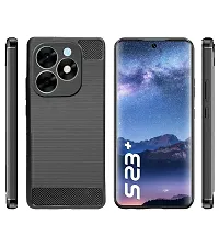 Stylish Silicon Back Cover Compatible For Itel S23+ / Itel S23 Plus -Black-thumb1