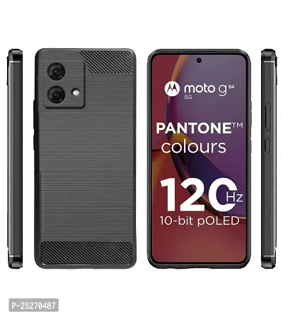 Rrtbz Soft Armor Back Case Compatible For Motorola G84 5G/ Motorola Moto G84 -Black-thumb2