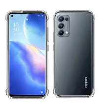 RRTBZ Transparent Soft Silicone TPU Flexible Back Cover Compatible for Oppo Reno 5 Pro 5G-thumb1