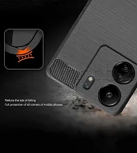 Classic Soft Armor Back Case Compatible For Redmi 13C 4G / Poco C65 , Black-thumb2