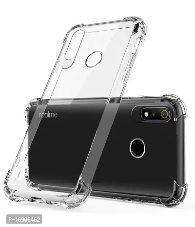 RRTBZ Soft Flexible Silicone Transparent Back Cover Compatible for Realme 3-thumb2