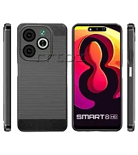 Classic Soft Armor Back Case Compatible For Infinix Smart 8 Hd , Black-thumb1