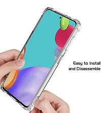 RRTBZ Soft Silicone Flexible Side Transparent Back Cover Compatible for Samsung Galaxy A52-thumb2