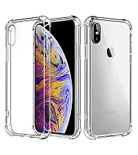 RRTBZ Transparent Soft Silicone TPU Flexible Back Cover Compatible for iPhone X/XS-thumb1