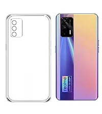 RRTBZ Soft Flexible Silicone Back Cover Compatible for Realme X7 Max 5G, Transparent Case-thumb1