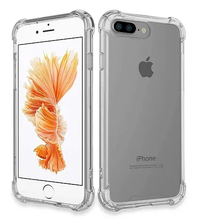 RRTBZ Transparent Soft Silicone TPU Flexible Back Cover Compatible for iPhone 8 Plus/iPhone 8+ / iPhone 7 Plus/iPhone 7+