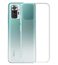 RRTBZ Transparent Soft Silicone TPU Flexible Back Cover Compatible for Xiaomi Redmi Note 10 Pro-thumb2