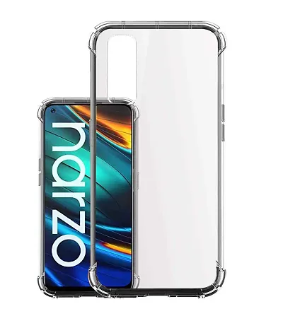 RRTBZ Soft Silicone Flexible Side Transparent Back Cover Compatible for Realme Narzo 20 Pro/Realme 7