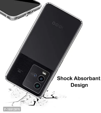 RRTBZ Soft Silicon TPU Case Cover Compatible for iQOO 9T 5G Transparent-thumb5