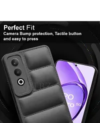 Silicon Puff Case with Camera Protection Compatible for Oppo A3 Pro 5G -Black-thumb3